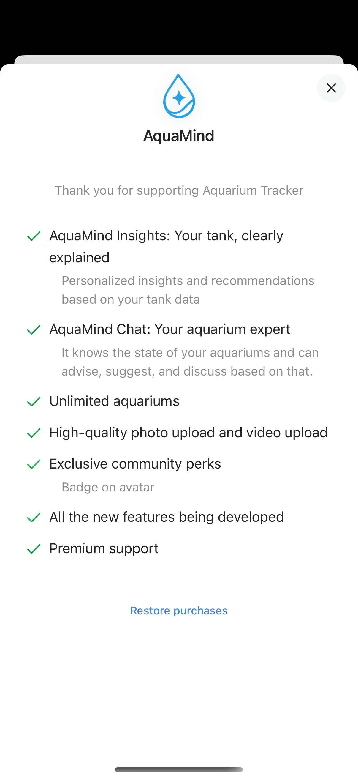 AquaMind premium features overview